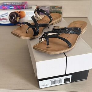 Dolce Vita Black Braided Sandals